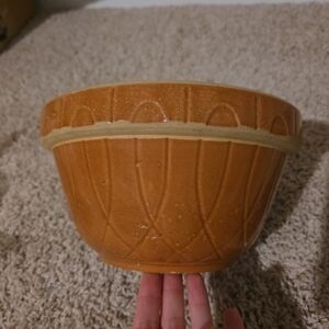 Watt Pottery Set LOOP Pattern Yellow Ware Oven Ware Bowl #9